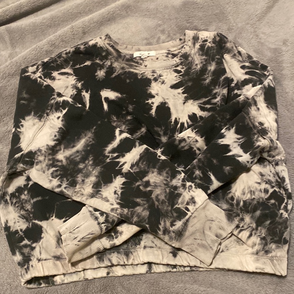 black bleached crop sweater size S